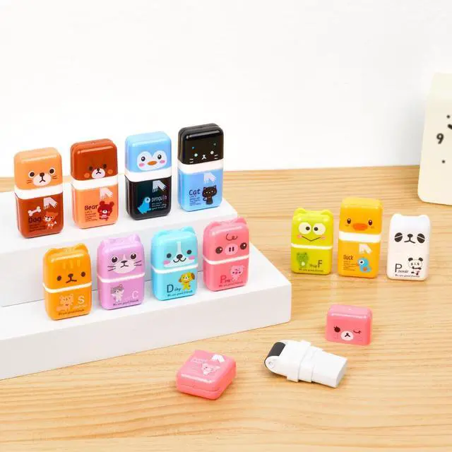 Alt view image 7 of 7 - 12 Pack Pencil Erasers, Cute Erasers Pencil Eraser w/Clean up Roller