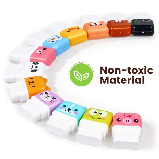 Alt view image 5 of 7 - 12 Pack Pencil Erasers, Cute Erasers Pencil Eraser w/Clean up Roller