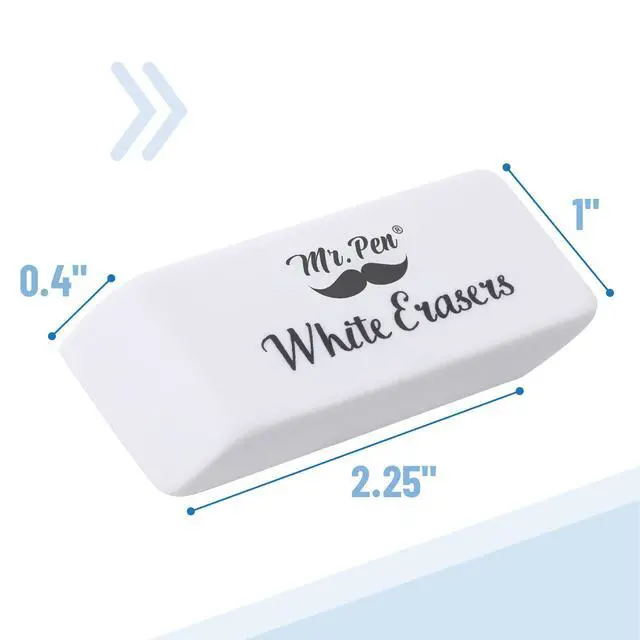 Alt view image 3 of 7 - White Pencil Eraser, 12 Pack