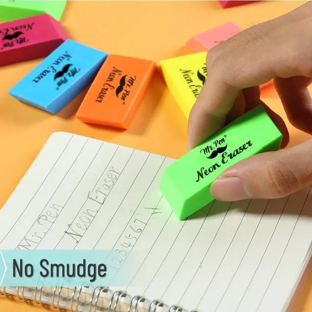 Alt view image 3 of 7 - Pencil Eraser, 12 Pack, Neon Colors