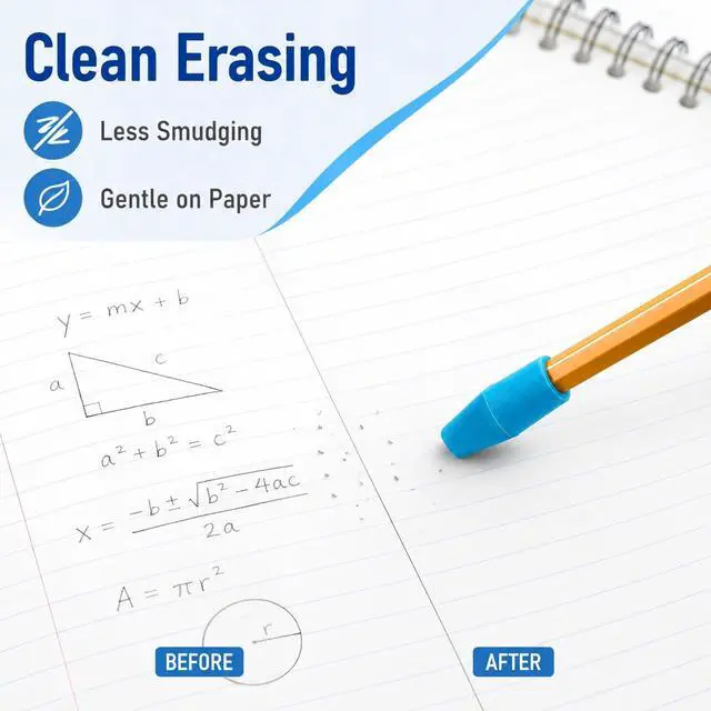 Alt view image 7 of 7 - Cap Erasers for Pencils in Bulk - Pencil Top Erasers for Decoration