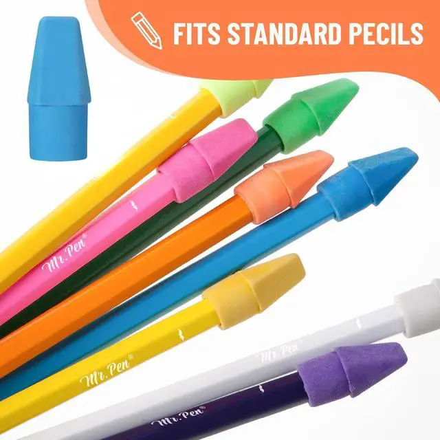 Alt view image 5 of 7 - School Eraser Combination Set, 60 Pack, Assorted Colors