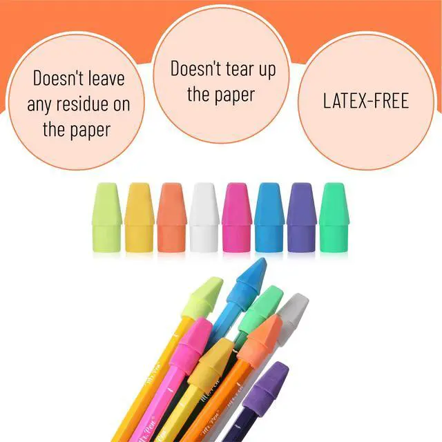 Alt view image 7 of 7 - School Eraser Combination Set, 60 Pack, Assorted Colors