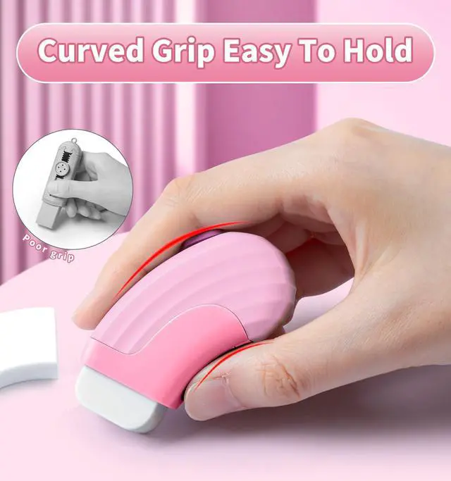 Alt view image 4 of 7 - 4+1 Pack Rubber Erasers Sliding Retractable Eraser - Pink