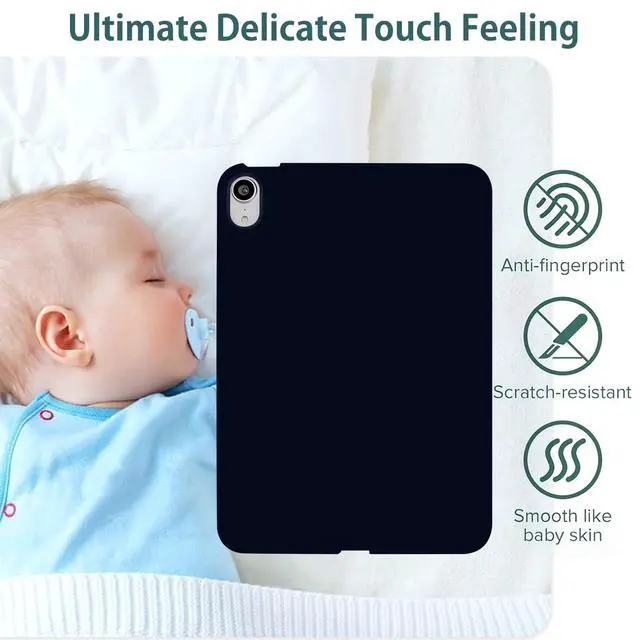 Alt view image 3 of 7 - for iPad (A16) 11th Generation 11 inch 2025 & iPad 10th Generation 10.9 inch 2022 Tablet Slim Lightweight Soft TPU Back Shockproof Cover Anti-Scratch Skin Silicone Protective Shell, Black