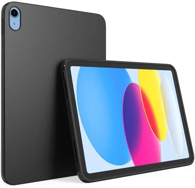 Main image of Case for iPad (A16) 11th 11'' 2025/10th Generation 10.9'' 2022, Slim Design Matte TPU Rubber Soft Skin Silicone Protective Cover for iPad 10th/11th - Black