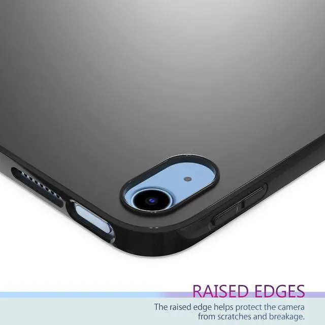 Alt view image 5 of 7 - Case for iPad (A16) 11th 11'' 2025/10th Generation 10.9'' 2022, Slim Design Matte TPU Rubber Soft Skin Silicone Protective Cover for iPad 10th/11th - Black