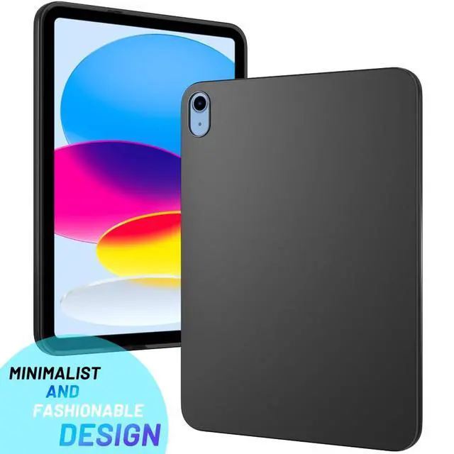 Alt view image 2 of 7 - Case for iPad (A16) 11th 11'' 2025/10th Generation 10.9'' 2022, Slim Design Matte TPU Rubber Soft Skin Silicone Protective Cover for iPad 10th/11th - Black