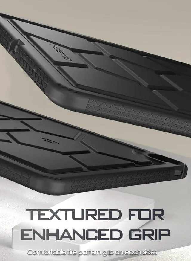 Alt view image 5 of 6 - TurtleSkin Case Designed for iPad Air 11 Inch M4/M3/M2 (2026/2025/2024), Heavy Duty Shockproof Rugged Kids Friendly Drop Protection Silicone Cover Case, Black