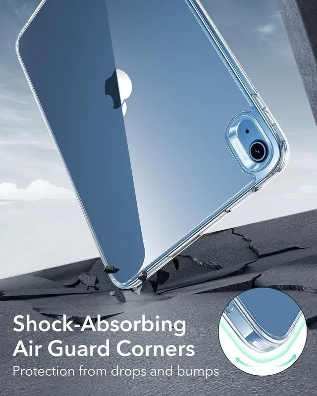 Alt view image 4 of 7 - for iPad (A16) 11th/10th Generation Case(2025/2022), Thin and Lightweight, Yellowing Resistant, Hard Acrylic Back, Air-Guard Corners, Flexible Frame, Classic Hybrid Back Cover, Clear