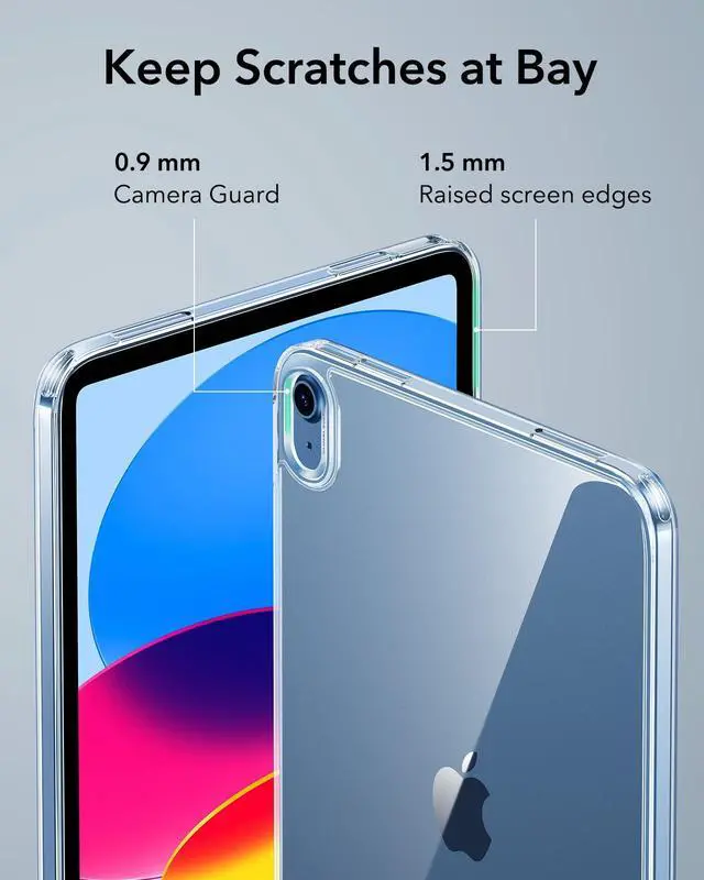 Alt view image 7 of 7 - for iPad (A16) 11th/10th Generation Case(2025/2022), Thin and Lightweight, Yellowing Resistant, Hard Acrylic Back, Air-Guard Corners, Flexible Frame, Classic Hybrid Back Cover, Clear