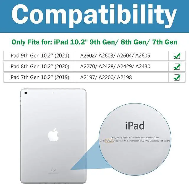 Alt view image 2 of 7 - Rugged Case for iPad 9th/ 8th/ 7th -Black