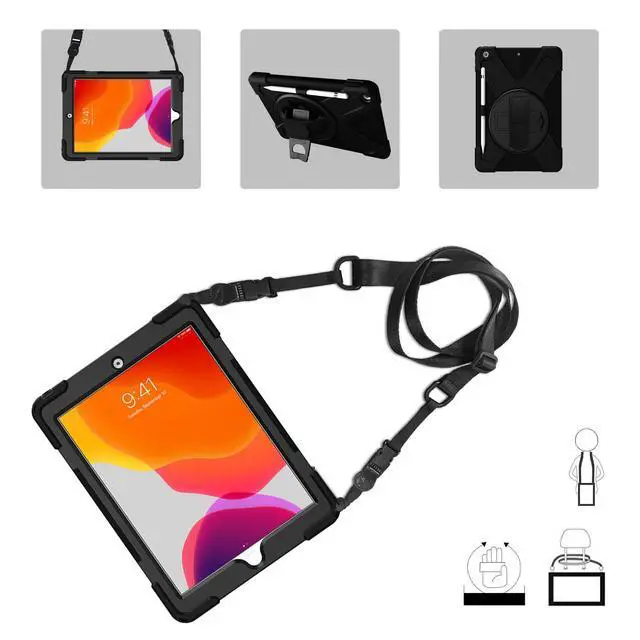 Alt view image 7 of 7 - Rugged Case for iPad 9th/ 8th/ 7th -Black