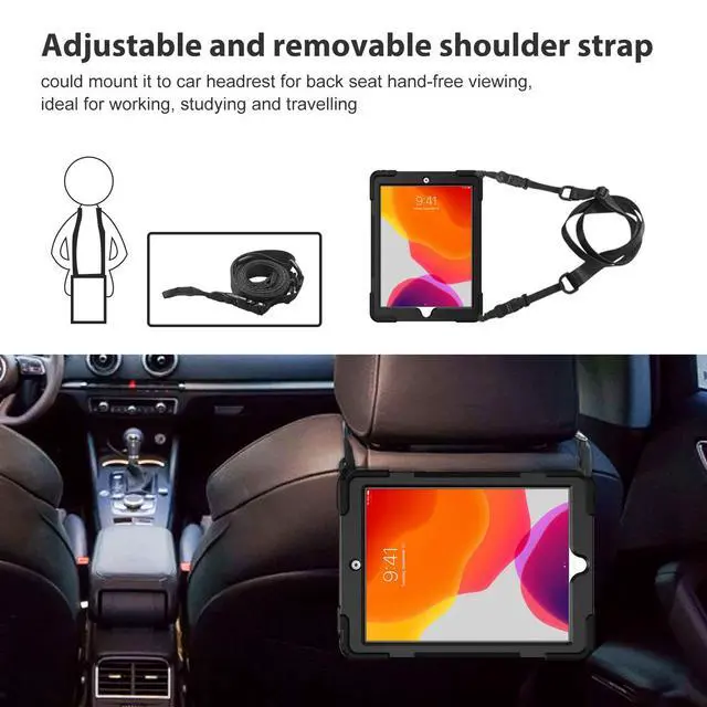 Alt view image 4 of 7 - Rugged Case for iPad 9th/ 8th/ 7th -Black