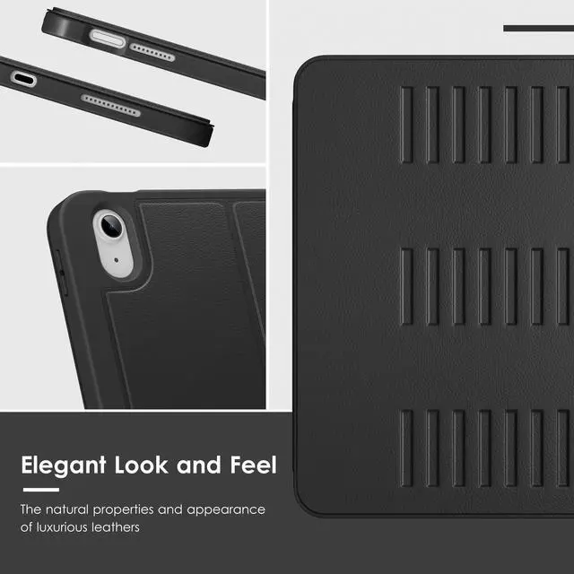 Alt view image 4 of 7 - Case for iPad (A16) 11-inch 2025 and iPad 10th/11th Generation 10.9 Inch 2022,Multiple Angles Magnetic Stand Cover,Shockproof Back,Pencil Holder,and Auto Sleep/Wake,Black