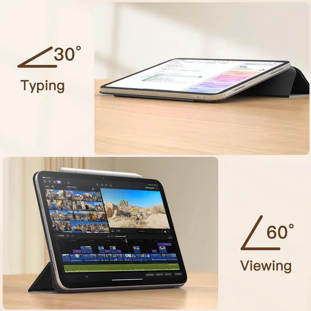 Alt view image 6 of 6 - Magnetic Case for iPad (A16) 11th/10th Gen, Black