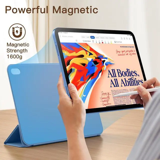 Alt view image 3 of 6 - Magnetic Case for iPad (A16) 11th/10th Gen, Blue