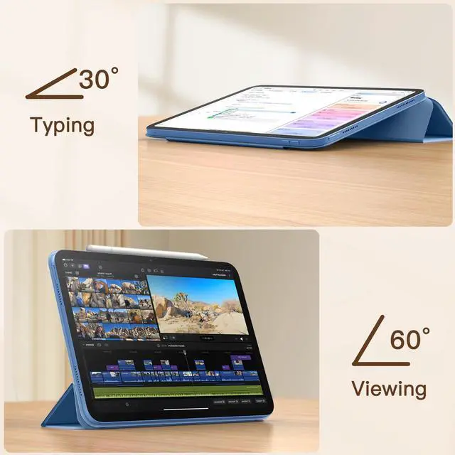 Alt view image 6 of 6 - Magnetic Case for iPad (A16) 11th/10th Gen, Blue