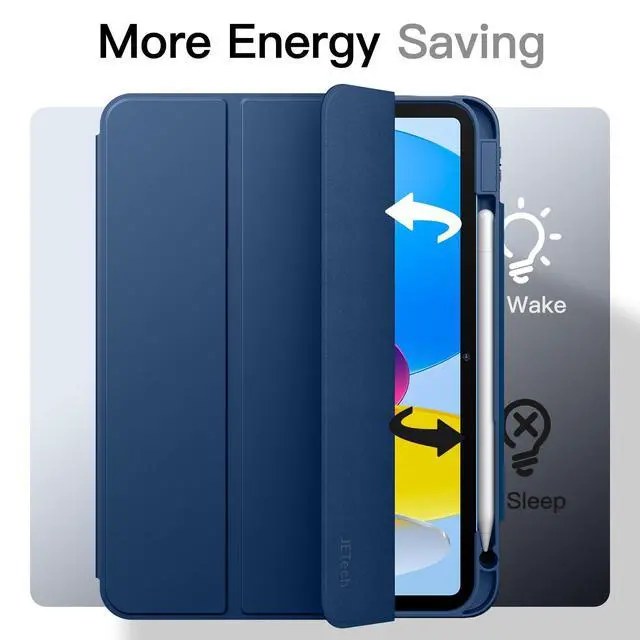 Alt view image 7 of 7 - Magnetic Detachable Case Cover for iPad (A16) 11th/10th Gen, Navy