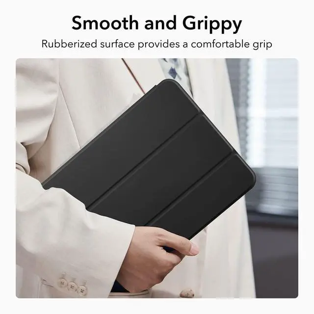 Alt view image 7 of 7 - for iPad (A16) 11th/10th Generation Case(2025/2022,10.9 Inch), Convenient Magnetic Attachment, Two-Way Trifold Stand, Lightweight Protection, Auto Sleep/Wake, Rebound Series, Black