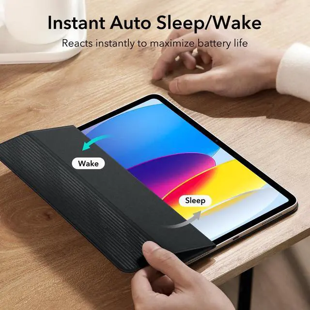 Alt view image 6 of 7 - for iPad (A16) 11th/10th Generation Case(2025/2022,10.9 Inch), Convenient Magnetic Attachment, Two-Way Trifold Stand, Lightweight Protection, Auto Sleep/Wake, Rebound Series, Black