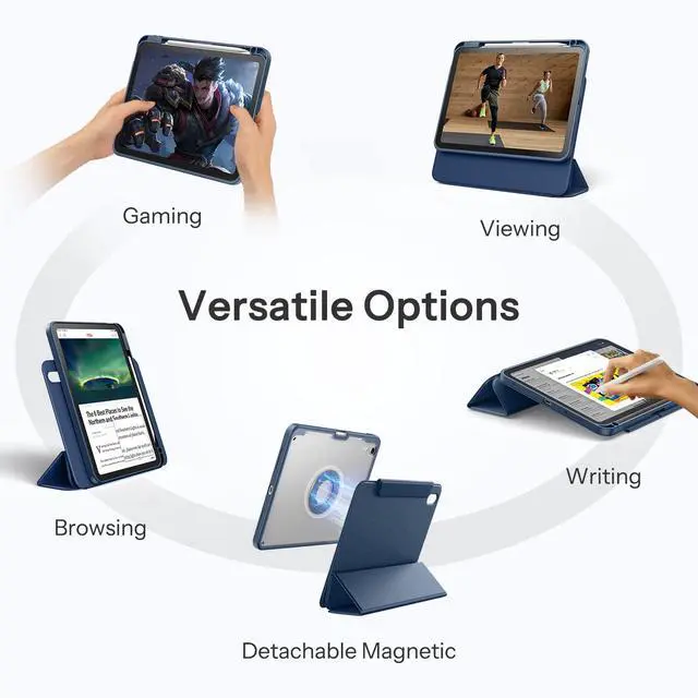 Alt view image 3 of 7 - Magnetic Case for iPad A16 11th/10th Generation 2025/2022(11"/10.9")