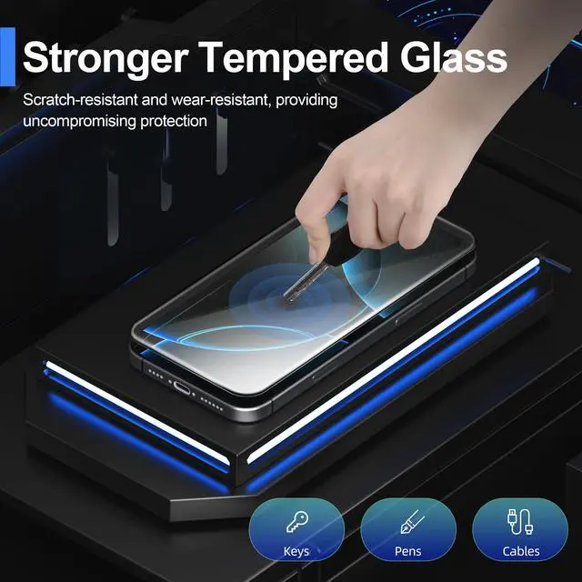 Alt view image 2 of 6 - Screen Protector + Camera Lens Protector for iPhone 16 Pro Max