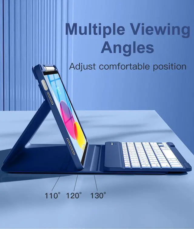 Alt view image 5 of 7 - for iPad A16 11th 10th Generation Case with Keyboard - Wireless