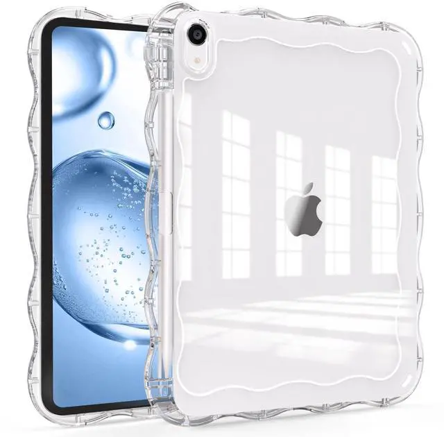 Main image of Clear Case for iPad (A16) 11-inch 11th Generation 2025 / iPad 10th Generation 10.9 inch, Wave-Border Soft TPU+Hard PC, Anti-Scratch Ultra Slim Protective Tablet Cover, Shockproof Impact Resistant.