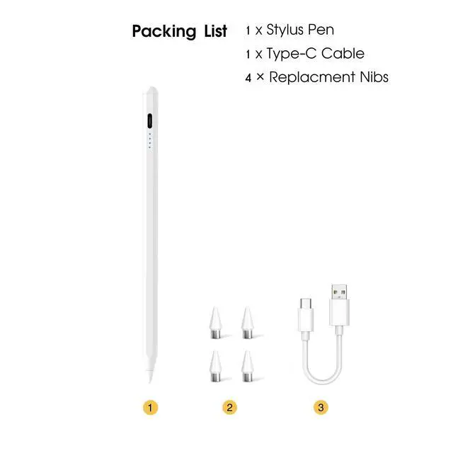 Alt view image 7 of 7 - Stylus Pen for Samsung Galaxy Tab A11 / A11+, A9 / A9+, A8, A7 Lite, Active Capacitive Pencil for Samsung Android Tablet & iOS Touchscreens, High Precision Digital Pen with 4 Tips (Blue)