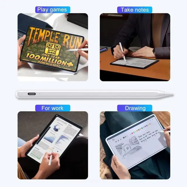 Alt view image 6 of 7 - Stylus Pen for Touch Screens with Magnetic Design Rechargeable Universal Active Stylus Pen Compatible with iOS/Android/Tablet/Phones/iPad pro/Mini/Air Digital Pencil for Writing and Drawing
