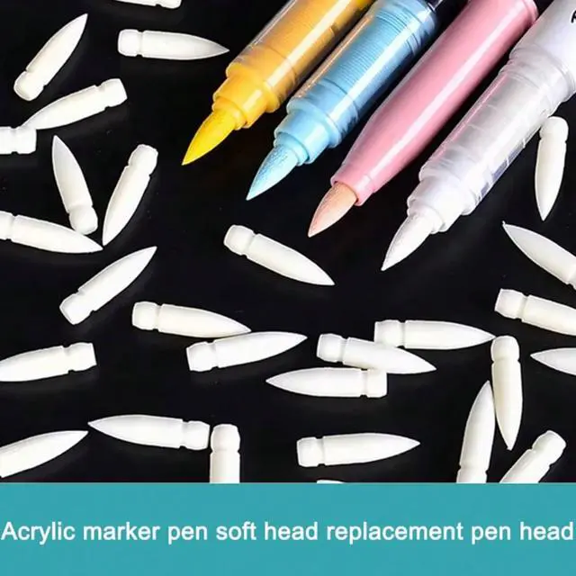 Alt view image 6 of 7 - Marker Pen Tips 30PCS Acrylic Paint Marker Replacement Tip