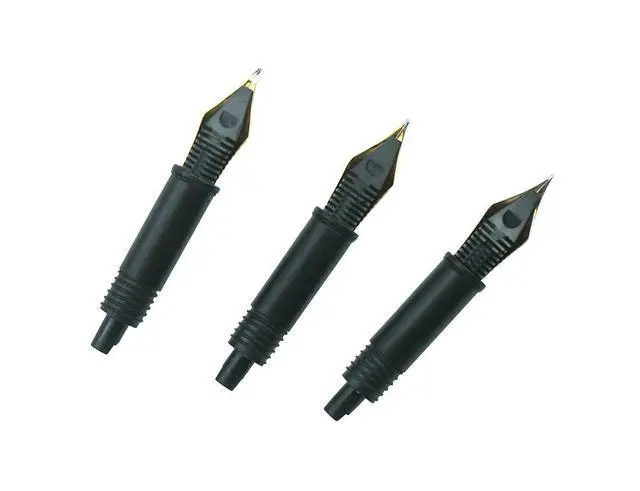 Alt view image 5 of 5 - Set of 3 Hongdian Fountain Pen Nibs Gold Trim (Fine, Extra Fine and Bent Nib) for Black Forest 1850, 1851, 1861, M2, M1, 1843, 6013, 517D, 517S, 525, 1843 and 920 Series