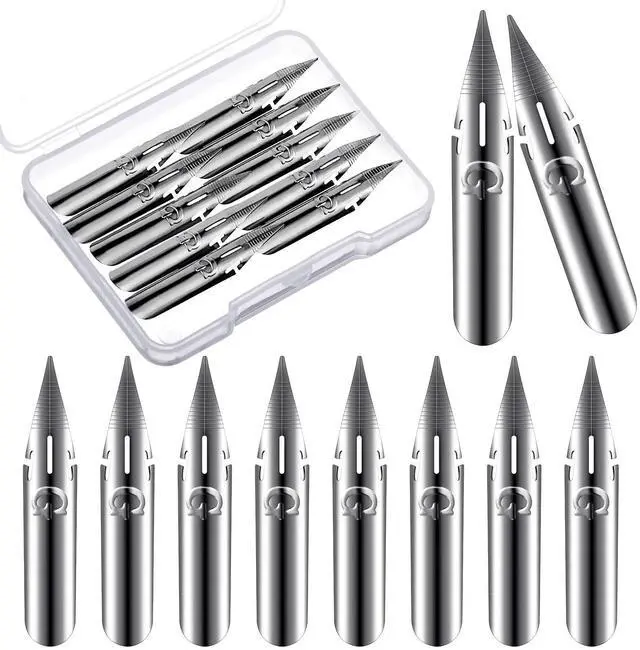 Main image of 10 Pieces Comic Pen Nib Set G Model Calligraphy Nibs for Fountain Pen Replacements