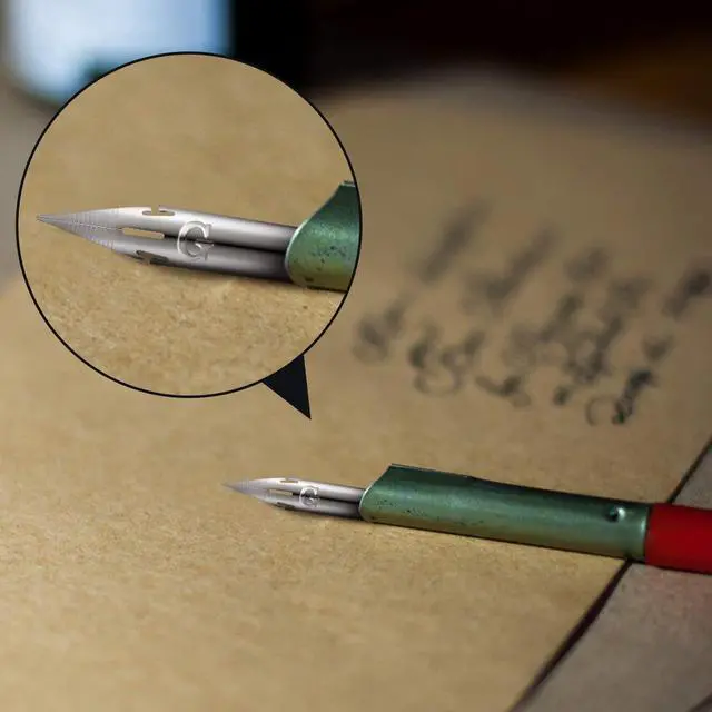 Alt view image 6 of 7 - 10 Pieces Comic Pen Nib Set G Model Calligraphy Nibs for Fountain Pen Replacements