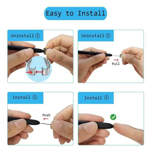 Alt view image 3 of 7 - 20 PCS 2B Pen Tips Replacement Compatible with Remarkable 2 Pencil, Pencil Nibs Compatible with Remarkable 1 / Marker Plus Pen