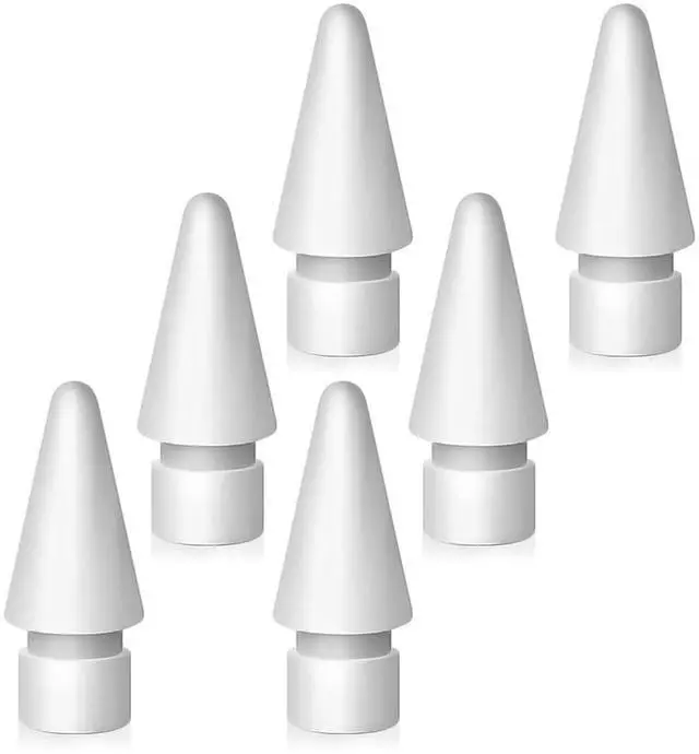 Main image of Replacement Tips Compatible with Apple Pencil 1st/2nd Gen, Pencil Nibs for iPad Pro Pencil 2/1 Gen(6 Pack)