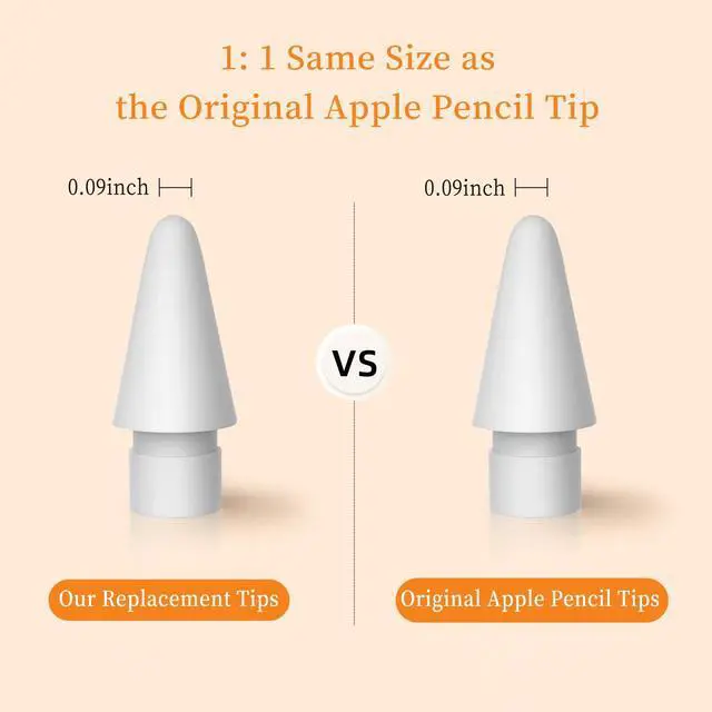 Alt view image 4 of 7 - Replacement Tips Compatible with Apple Pencil 1st/2nd Gen, Pencil Nibs for iPad Pro Pencil 2/1 Gen(6 Pack)