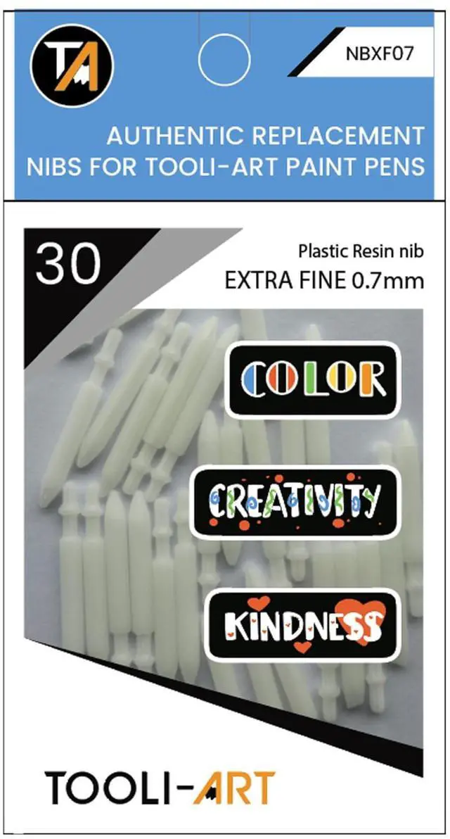 Main image of 30 Replacement Nibs Extra Fine Tip Paint Pens Acrylic Markers. Easy To Replace.