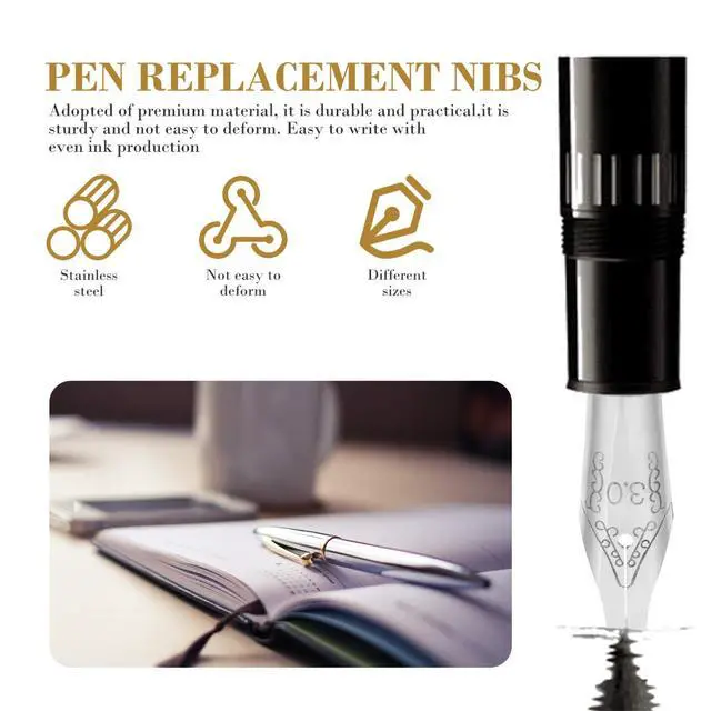 Alt view image 5 of 7 - 30pcs Fountain Pen Spare Nibs Replacement Calligraphy Pen Nibs Cartoon Set for Calligraphy Manga Writing Painting