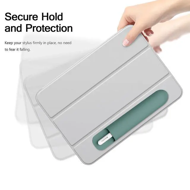 Alt view image 4 of 7 - Adhesive Silicone Pencil Case Holder Fit Apple Pencil, Midnight Green