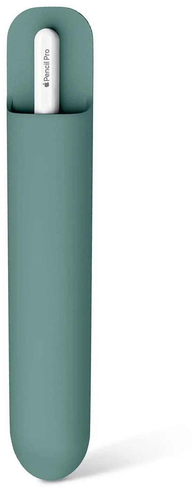 Main image of Adhesive Silicone Pencil Case Holder Fit Apple Pencil, Midnight Green