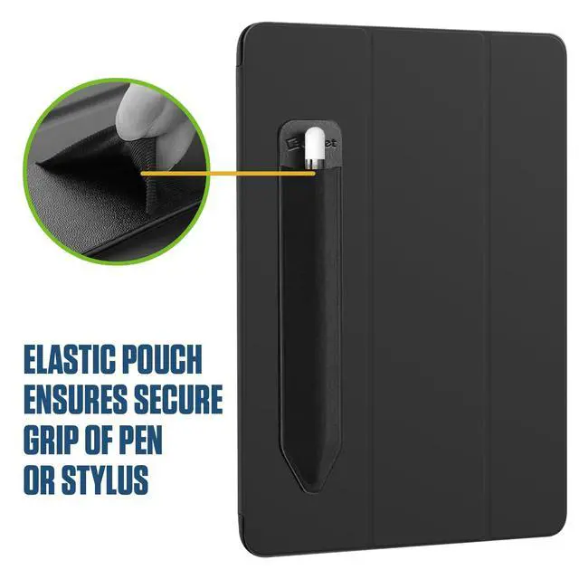 Alt view image 4 of 7 - 2 Pack Stylus Pen Holder for iPad - Elastic Sleeve with Premium Adhesive, Compatible with Apple iPad Pro, Air, Mini, iPad & Tablets - Black