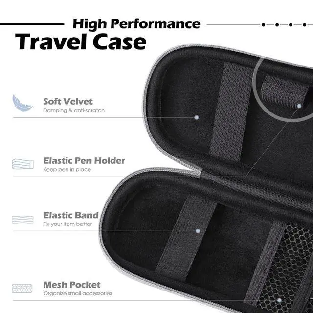 Alt view image 3 of 7 - Case Holder for Apple Pencil, Slim PU Hard Leather Carrying Pouch