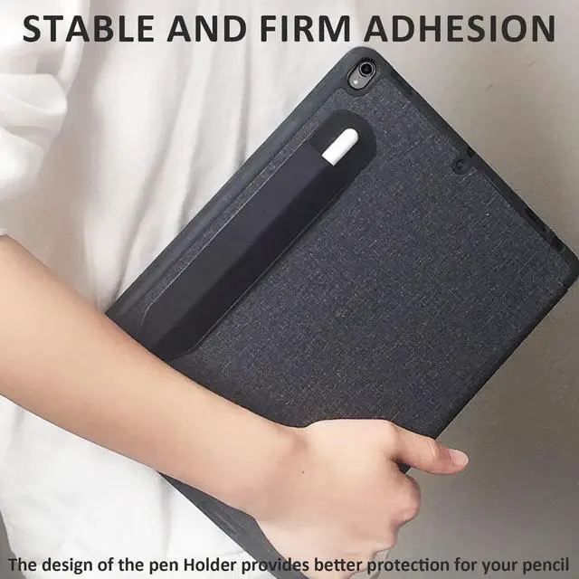 Alt view image 6 of 7 - 4 PCS Universal Self - Adhesive Elastic Stylus Holder Compatible with Apple Pencil 1st & 2nd Gen,Tablet Pen Cover in Black,Pink,Gray & Blue for iPad and Stylus Accessories
