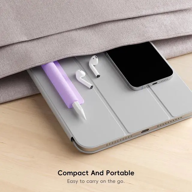 Alt view image 6 of 6 - Silicone Pencil Holder Sleeve,Compatible with Apple Pencil (USB-C),Apple Pencil 1st/ 2nd Generation,Strong Adhesive Sticky Attached to iPad Case for Stylus Pens,Purple