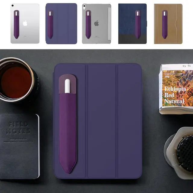 Alt view image 7 of 7 - Adhesive Pencil Case Holder Sticker for Apple Pencil, Deep Purple