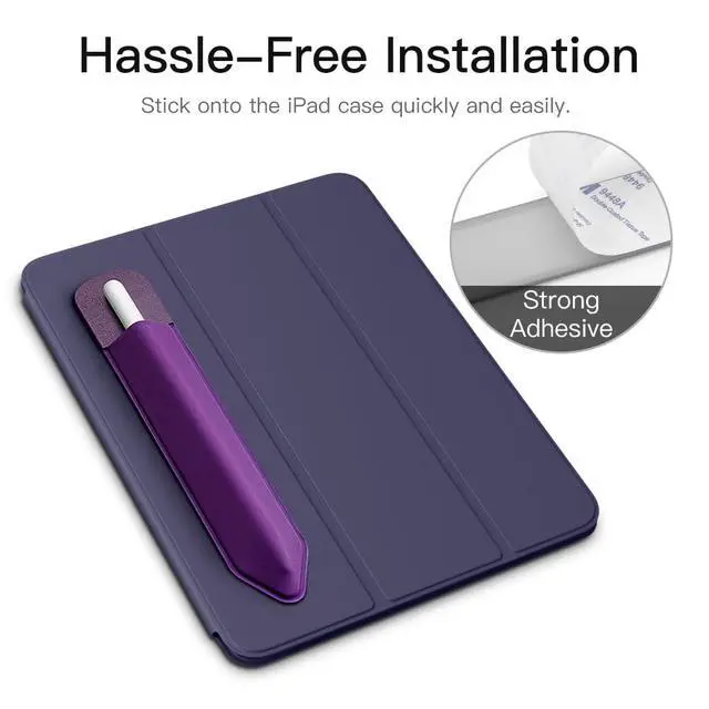Alt view image 4 of 7 - Adhesive Pencil Case Holder Sticker for Apple Pencil, Deep Purple