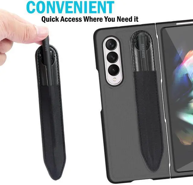 Alt view image 2 of 7 - Universal Stylus Holder for Phone Case, Adhesive Sleeve Slot for S Pen Fold