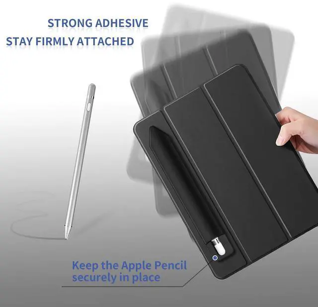 Alt view image 4 of 7 - 2 Pack Pencil Holder for Apple Pencil 1st 2nd Gen (Black, Black)